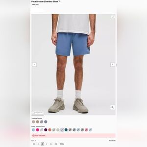 Lululemon athletica Blue Athletic Shorts